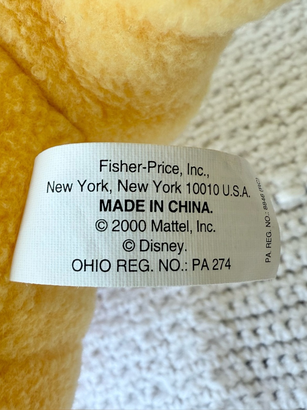 Vintage Fisher-Price Disney Winnie the Pooh "Sing Me to Sleep" Soother plush - Picture 5 of 12
